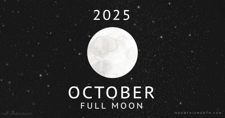 Image of the moon for the date of the October 2025 Full Moon